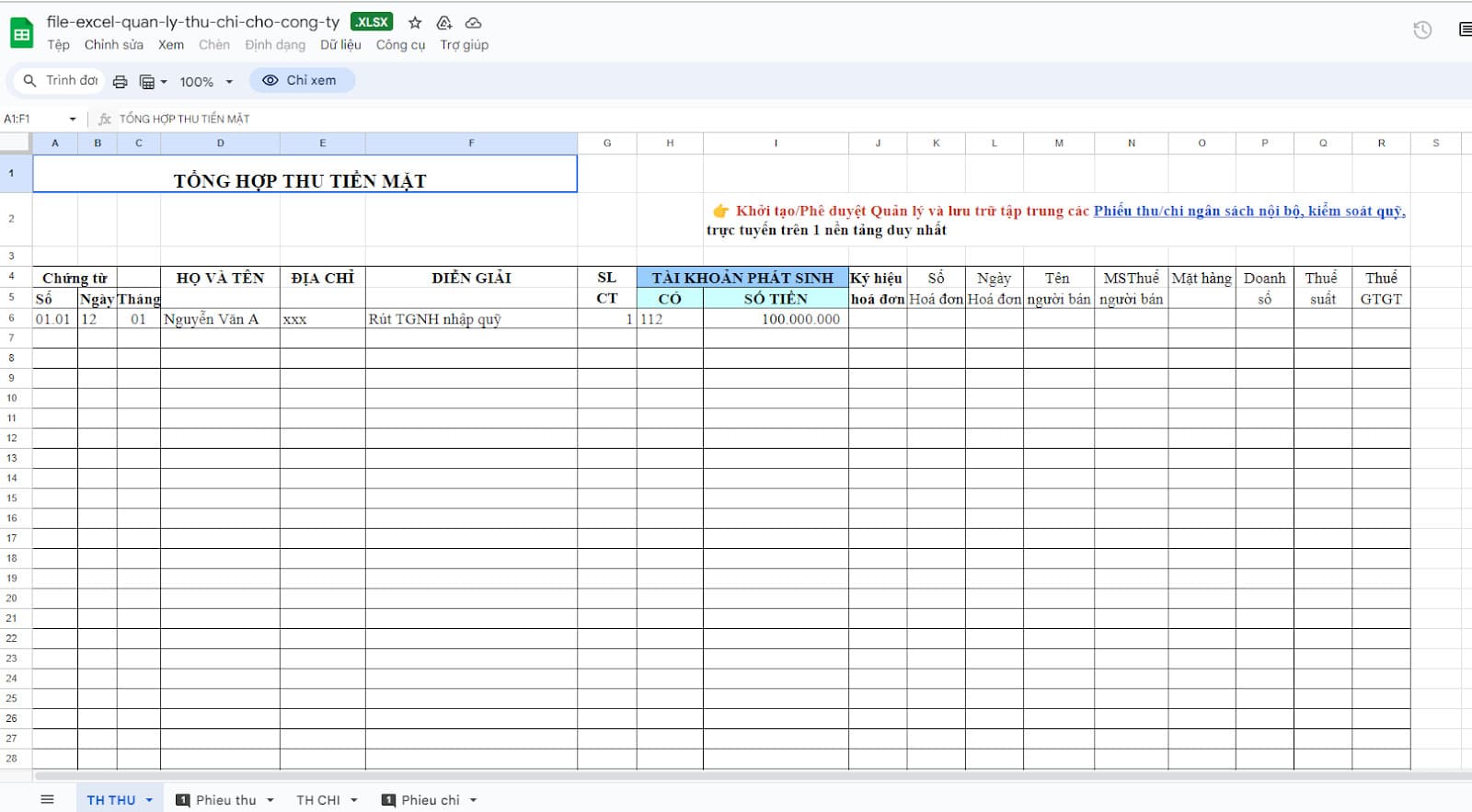 03 mau file excel quan lu thu chi cua hang