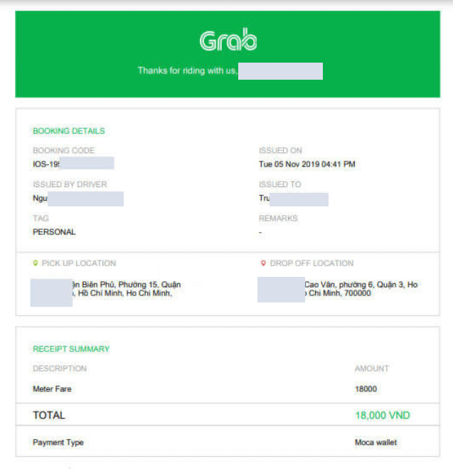 Hướng dẫn cách lấy hóa đơn Grab chi tiết nhất 4 bizzi-cach-lay-hoa-don-grab