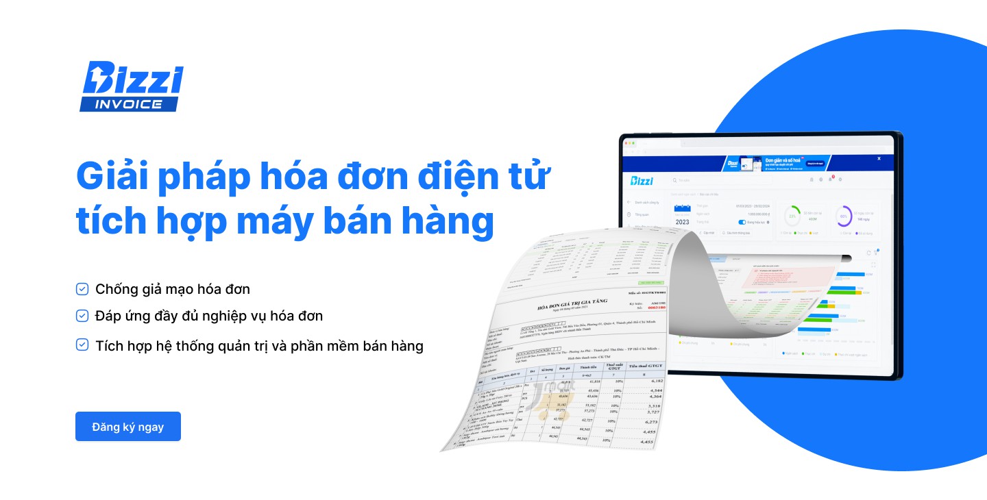 Hóa đơn điện tử khởi tạo từ máy tính tiền B-Invoice