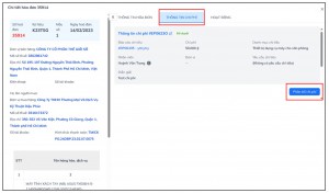 Giao diện Phân bổ chi phí từ màn hình chi tiết hóa đơn