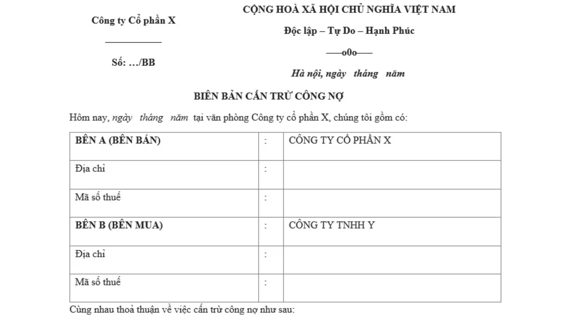 01 bien ban can tru cong no