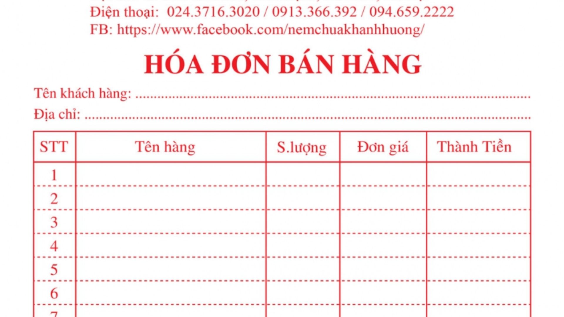 01 hoa don ban le la gi