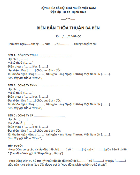 03 mau bien ban thoa thuan 3 ben