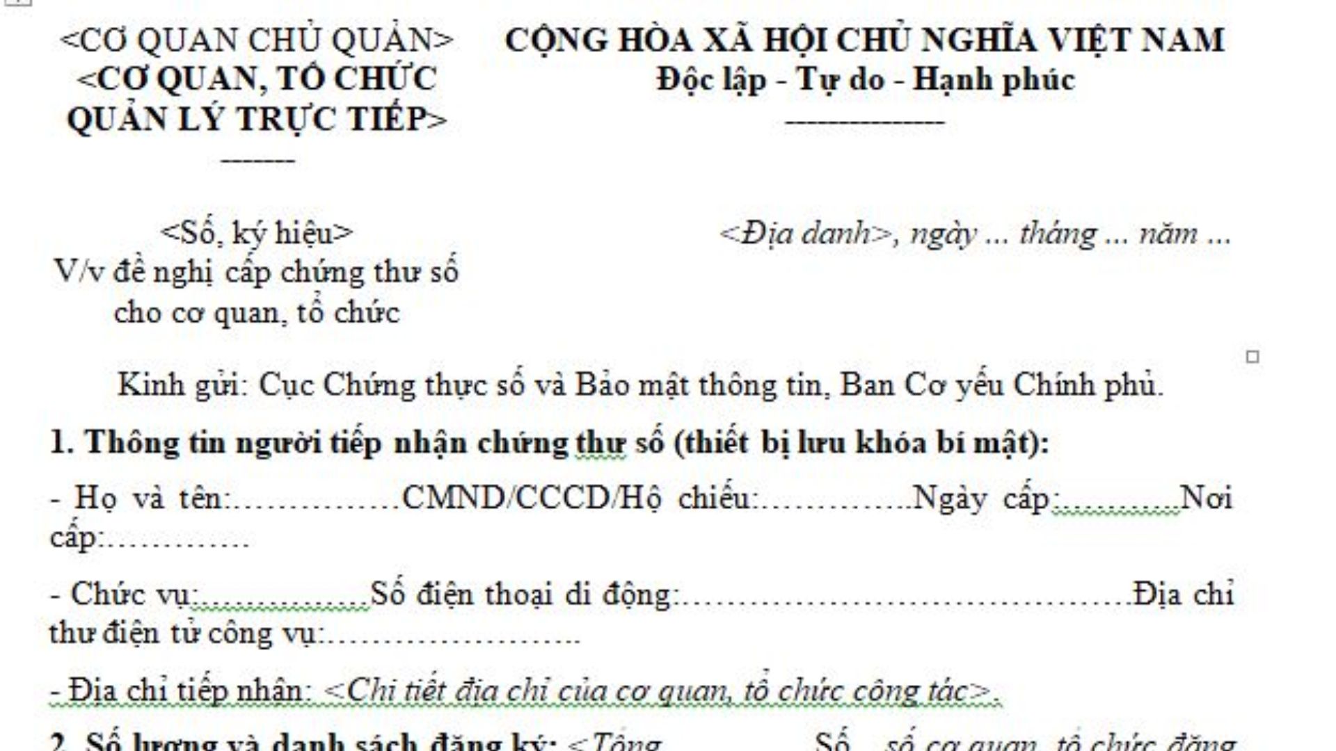 02 mau chung thu so
