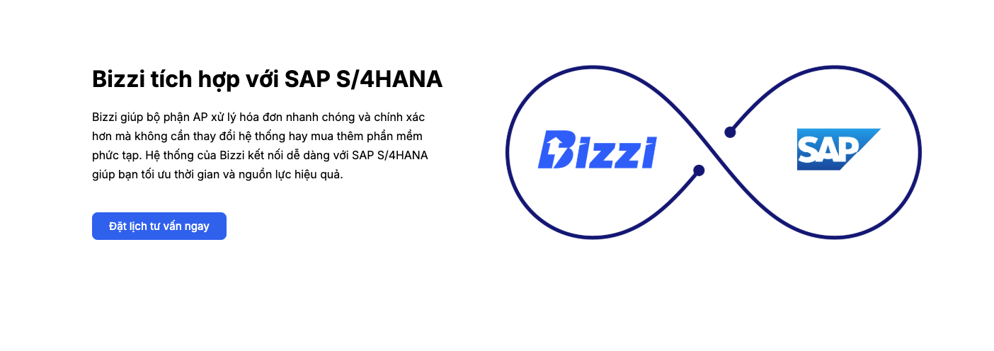 Bizzi tích hợp liền mạch phân hệ Tài chính - kế toán trong phần mềm SAP ERP
