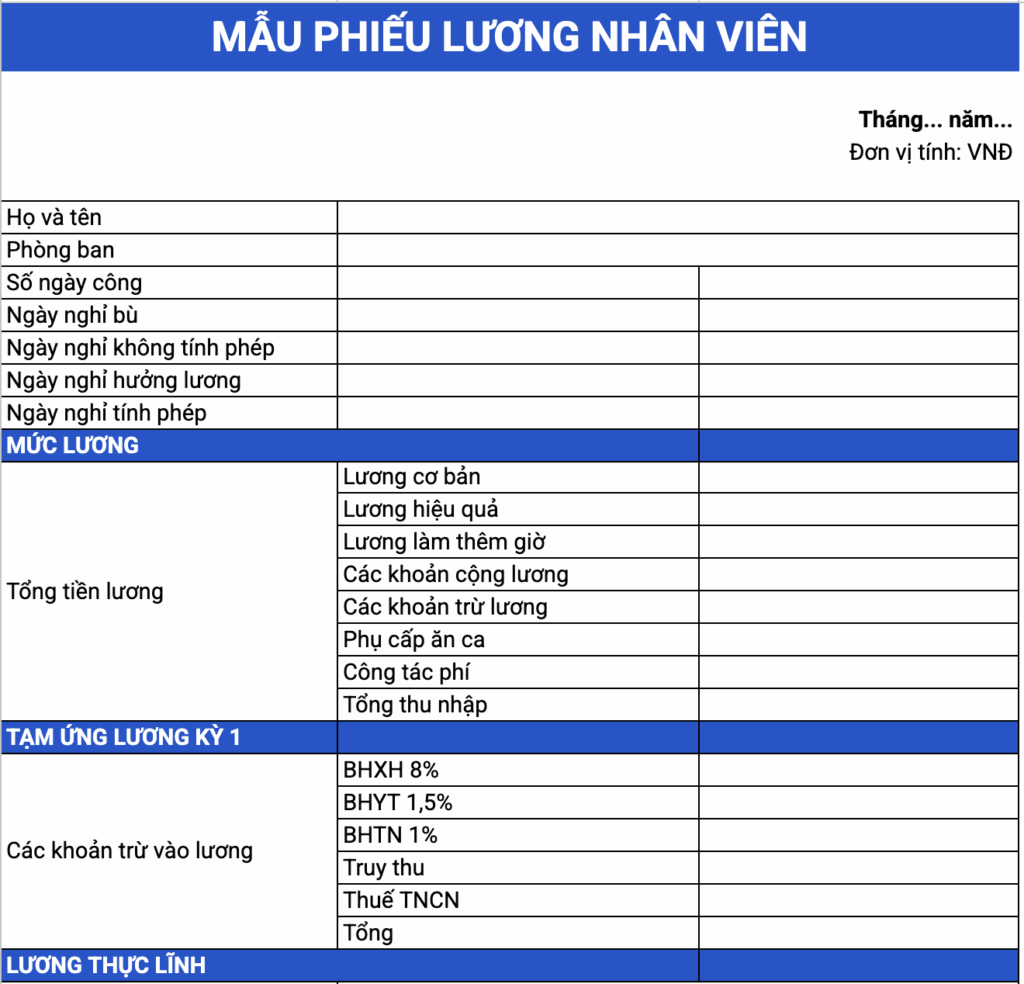 mau phieu luong ca nhan