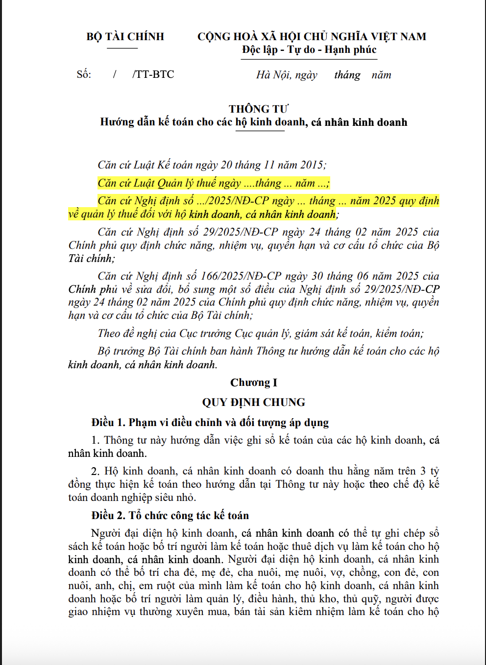 Hướng dẫn kế toán cho các hộ kinh doanh, cá nhân kinh doanh
