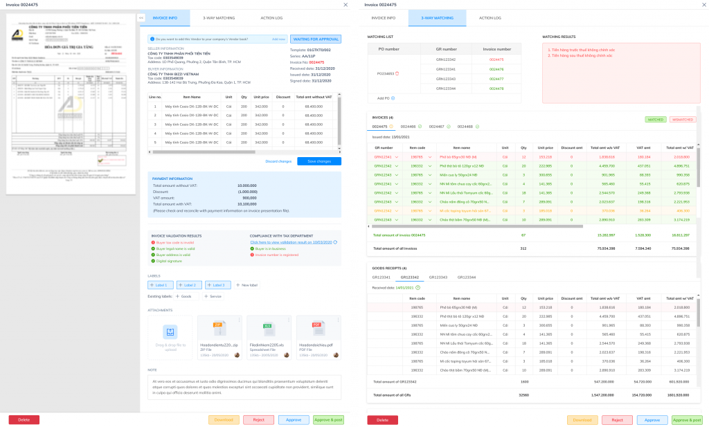 Do electronic invoices need headers?