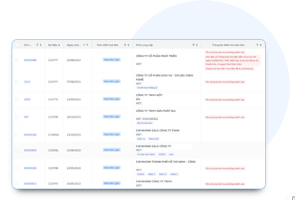electronic invoice lookup