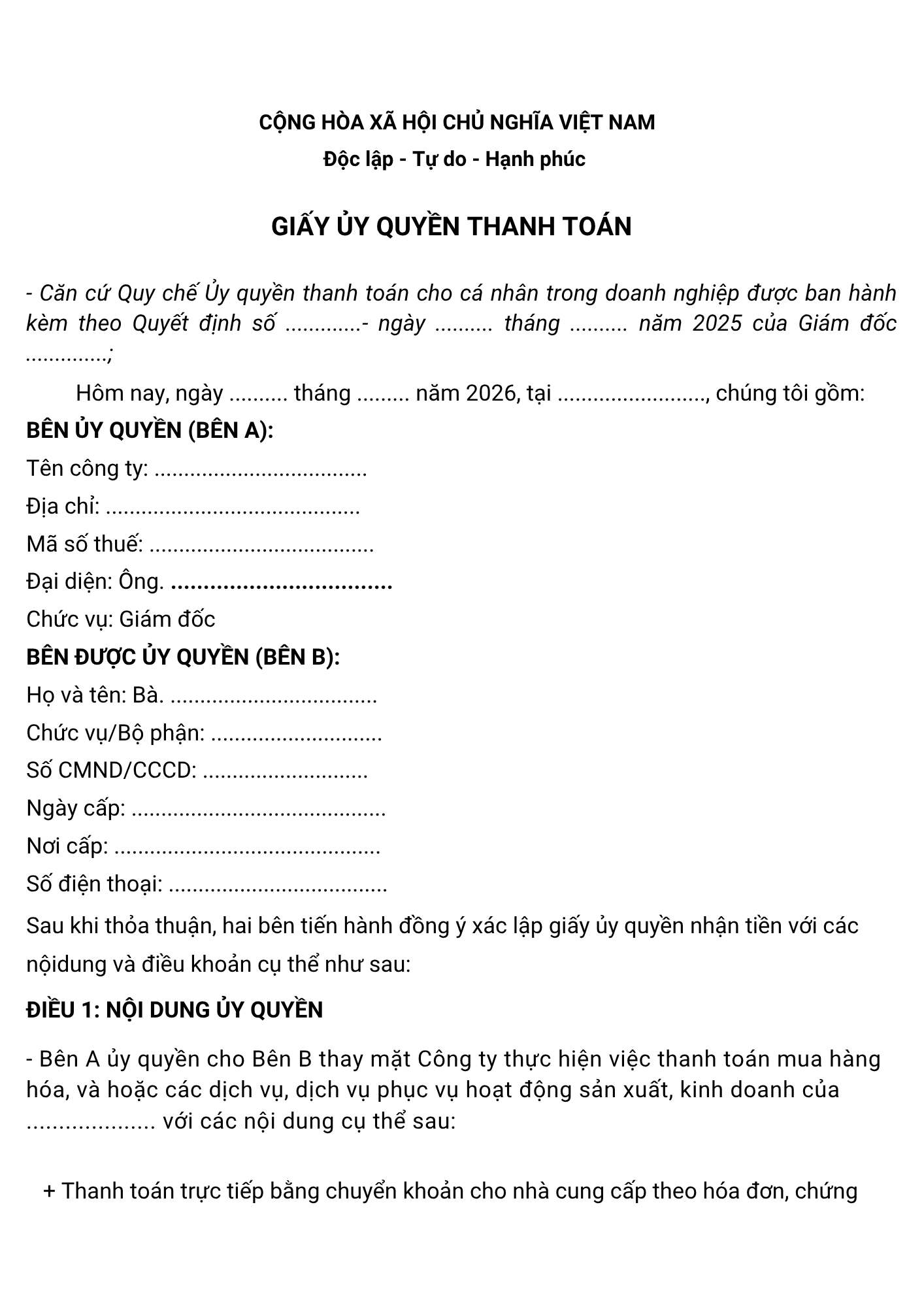Bizzi Mau uy quyen thanh toan 1 1