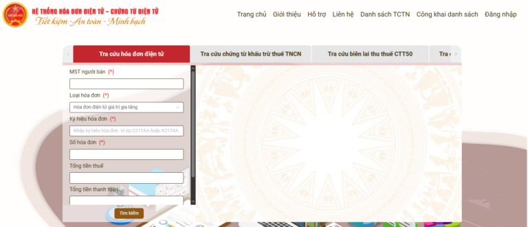 tra cuu hoa don tong cuc the