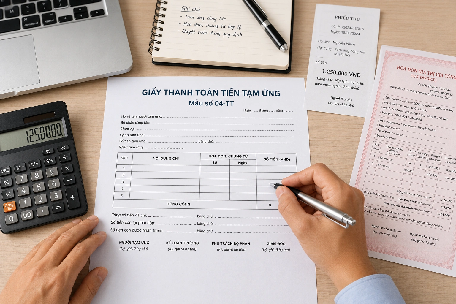 Tải mẫu đề nghị hoàn ứng: Cách lập, hạch toán và hồ sơ cần có 3 cach lap